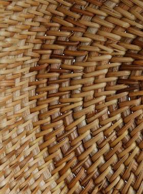 越收南CLZ藤编水果盘收纳果蔬筐茶几储盒藤编存镂篮空果纳框