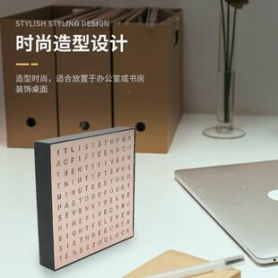 尚设计文显时示办公学习字读时定时器LED母读时时尚创意表英时钟L