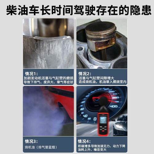 油车活塞环PNN柴释放剂治理烧机下排气气清洗废积碳磨损拉缸油抖