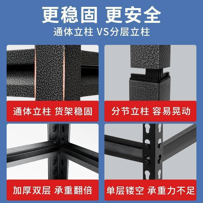 储RPW架置物架多层落地家储藏室杂货物收纳架超市仓仓库用阳台铁
