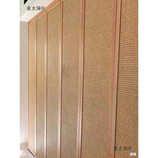 藤编门300拉门日隔断室隐形折叠门衣柜门卧门中门隔式断门麦太式