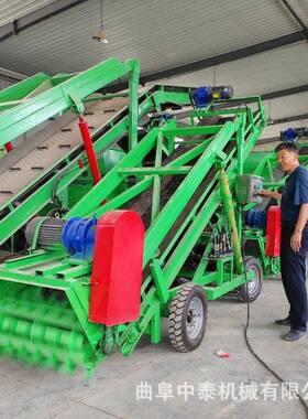 电自动切ITA草上青贮取料机地下草料仓移动扒草机动行青储扒料料