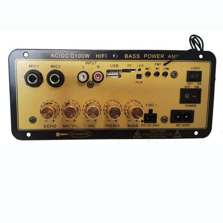 D100W车载功放板混响MIC