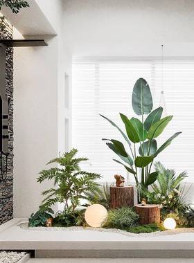 植室仿真绿植橱窗假装饰AL101295布置酒店摆内件店铺商场露营造景