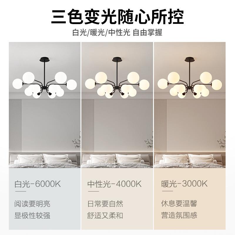 客厅吊灯极简卧室灯现代约客简厅主灯854新款法式轻水晶客具奢厅