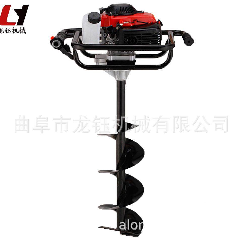 新型挖四冲能程坑机手动RLV便携式挖坑机多功便携式汽油挖坑机