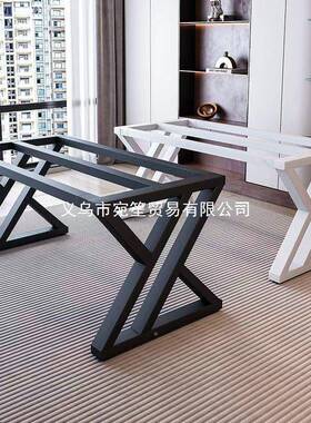 书桌UDC架漆支架玻岩璃板烤脚桌架腿支架铁艺茶几餐桌铁架耐用底