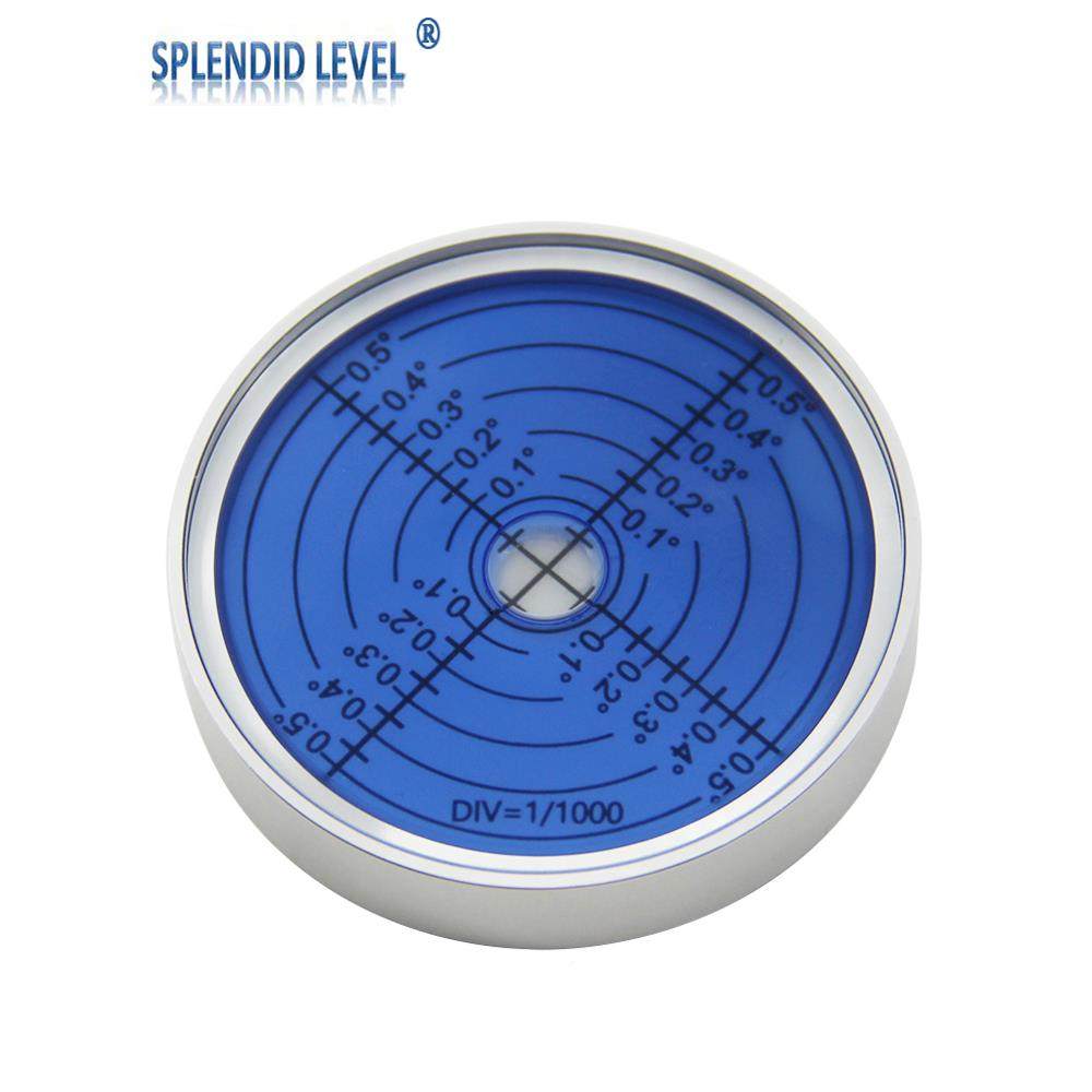 高精万向水平泡60水1111度水2金属圆形气泡平仪3分便携式磁性准泡