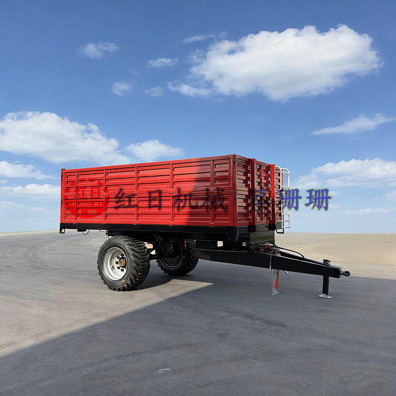 轴欧式自卸农用拖车加箱板8吨液压后翻自卸农用粮食运输拖车