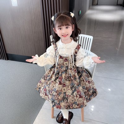 速发小童春春连衣裙春装新款背带洋宝宝裙气季秋洛丽塔公主裙