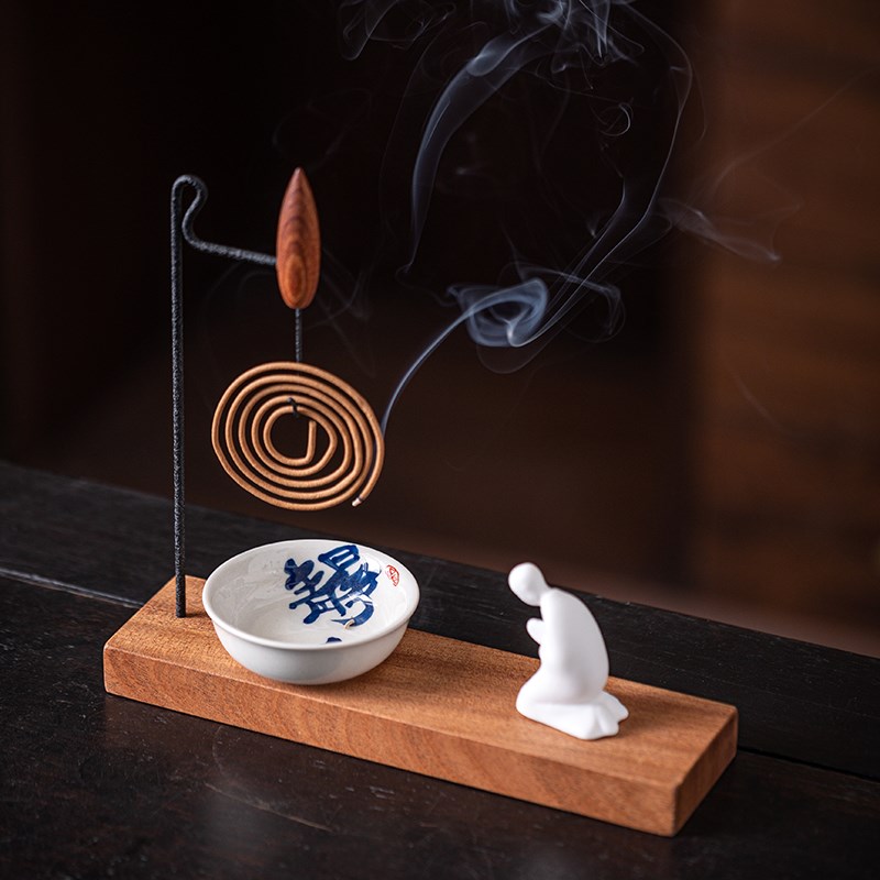 速发创意倒挂熏香香炉香座沉用客厅盘香炉挂式香插摆件檀香家香香