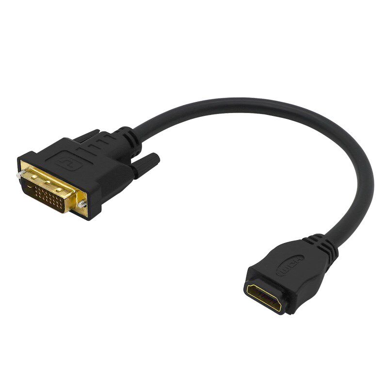 速发DVI 24 1公转HDM+I母高清转接线 高清线双向电脑转转换