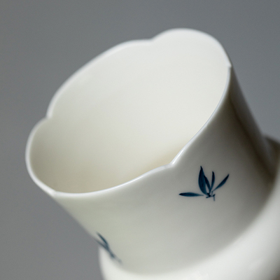 速发纯手绘蝴蝶兰花陶瓷建水茶渣缸华庭茶洗水孟小号功夫茶具葵口