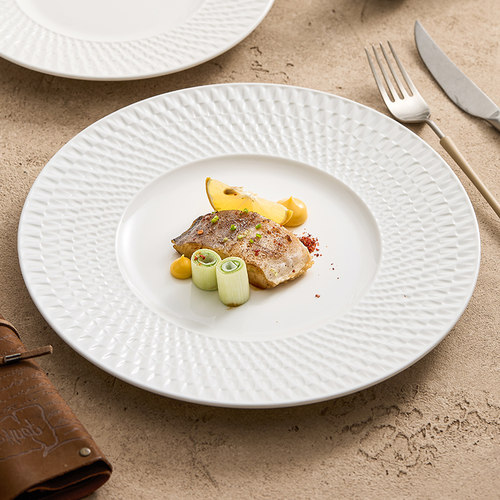 速发优格旋影之路餐餐盘牛排盘子家用菜盘酒店西厅餐具意面盘碟子