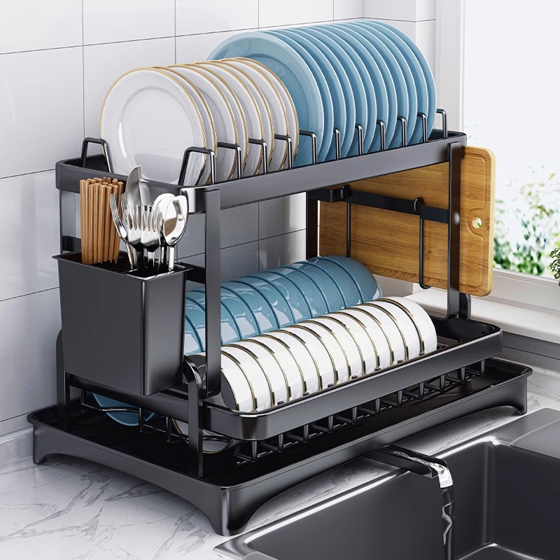 速发厨房置物架碗碟碗盘收纳盘架沥水架家用多功能放碗架碗层柜碗