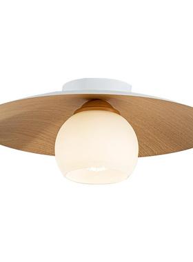 过道灯吸顶灯现代简约入户玄关灯创意原木led灯极简阳台灯具L335