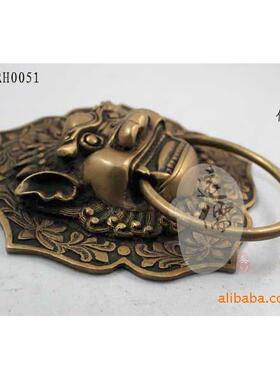 专业生产大量仿古兽头门环狮子头远儒铜雕YRH0051古典铺首