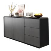 现代简约实木餐边柜客厅极简茶水柜北欧厨房收纳柜储物柜玄关柜