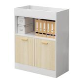 办公室隔断文件柜木质屏风柜花槽绿植柜靠墙员工储物柜花草资料柜