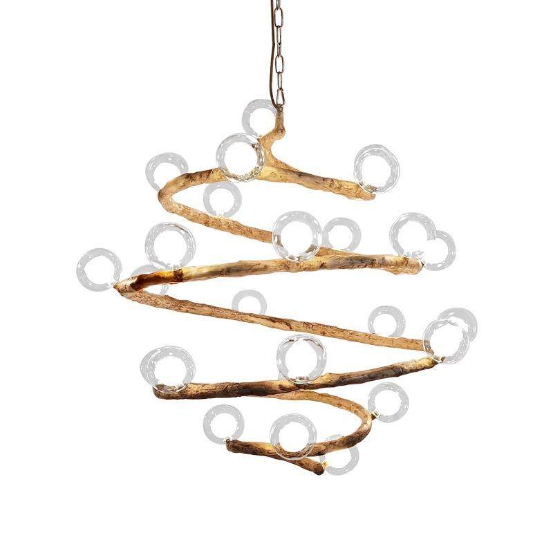 新款仿真树枝吊灯创意个性螺旋造型楼梯客厅餐桌茶室复古枝形吊灯,家装灯饰光源,智能吊灯,淘宝优惠券,粉丝福利购,淘宝优惠卷