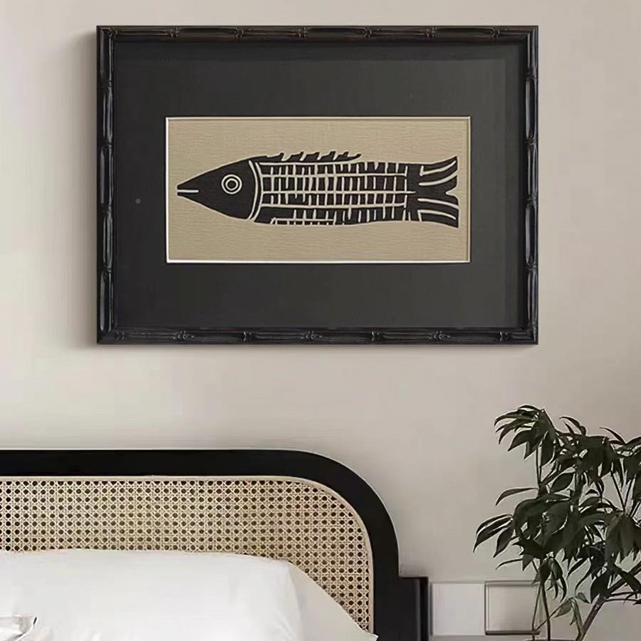 青铜纹饰系列代HY-299中古现艺术装饰式宿画法复古组合画玄关书房