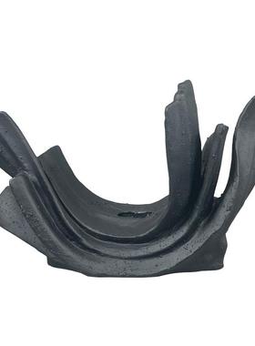 极简黑白抽象艺术几何体家居摆件售楼处样板房玄关装饰树脂样板间