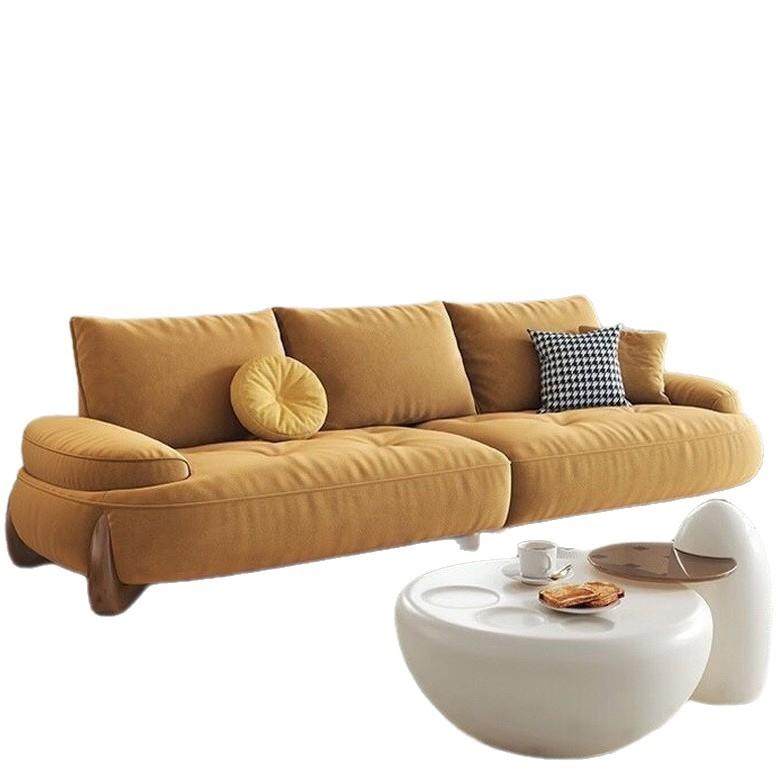 奶油风布艺沙发现代简约轻奢客厅小户型三人沙发直排棉花糖沙发,住宅家具,布艺沙发,淘宝优惠券,粉丝福利购,淘宝优惠卷