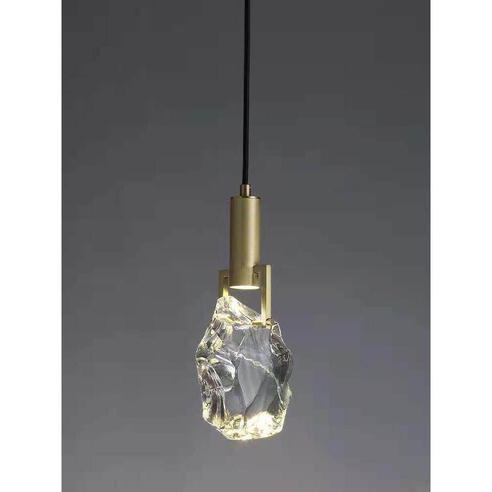 现代轻奢全铜水晶吊灯个性创意卧室床头客厅餐厅吧台单头小吊灯具,家装灯饰光源,智能吊灯,淘宝优惠券,粉丝福利购,淘宝优惠卷