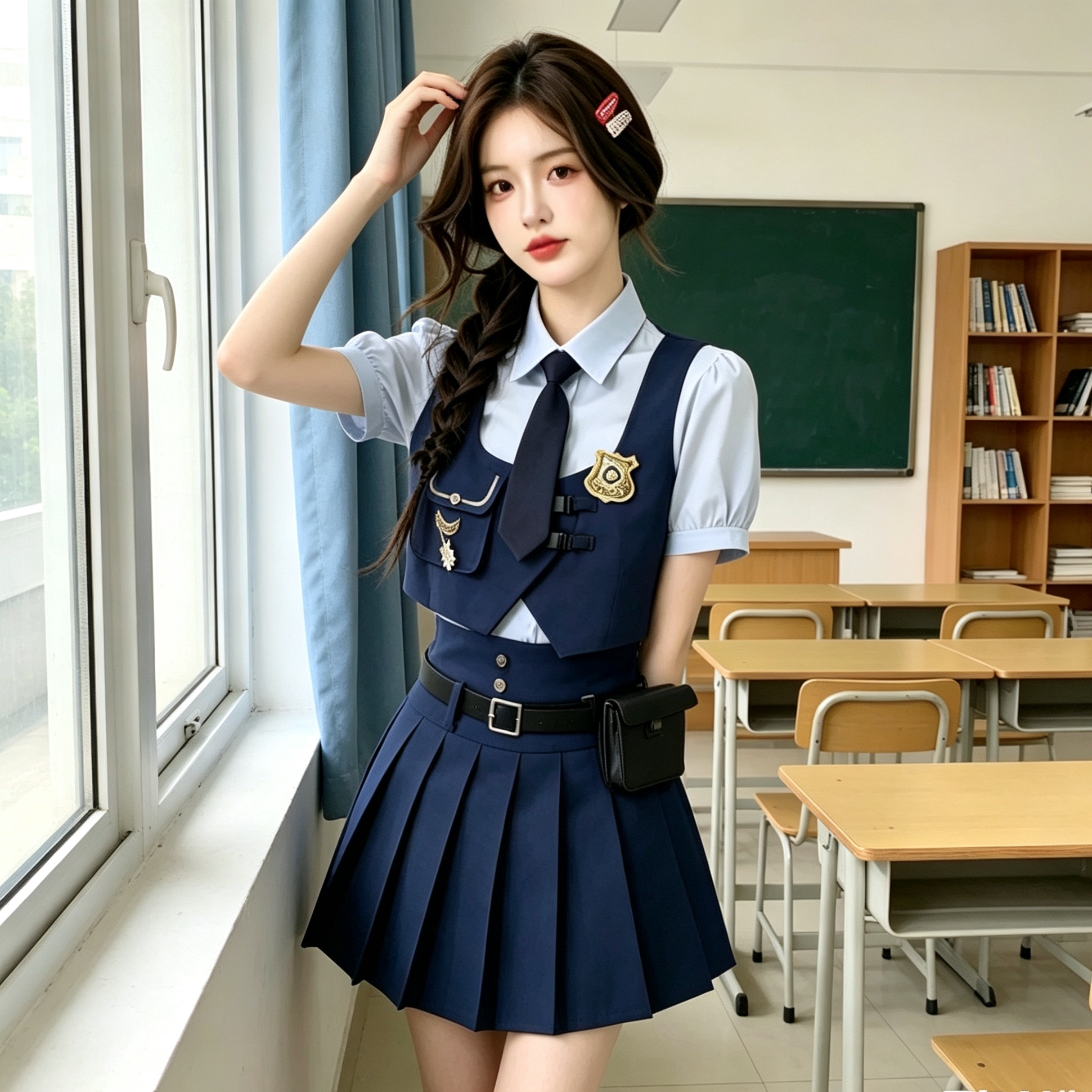 疯狂动物城兔子女警官衣服judy朱迪cos儿童成人学院风jk制服套装