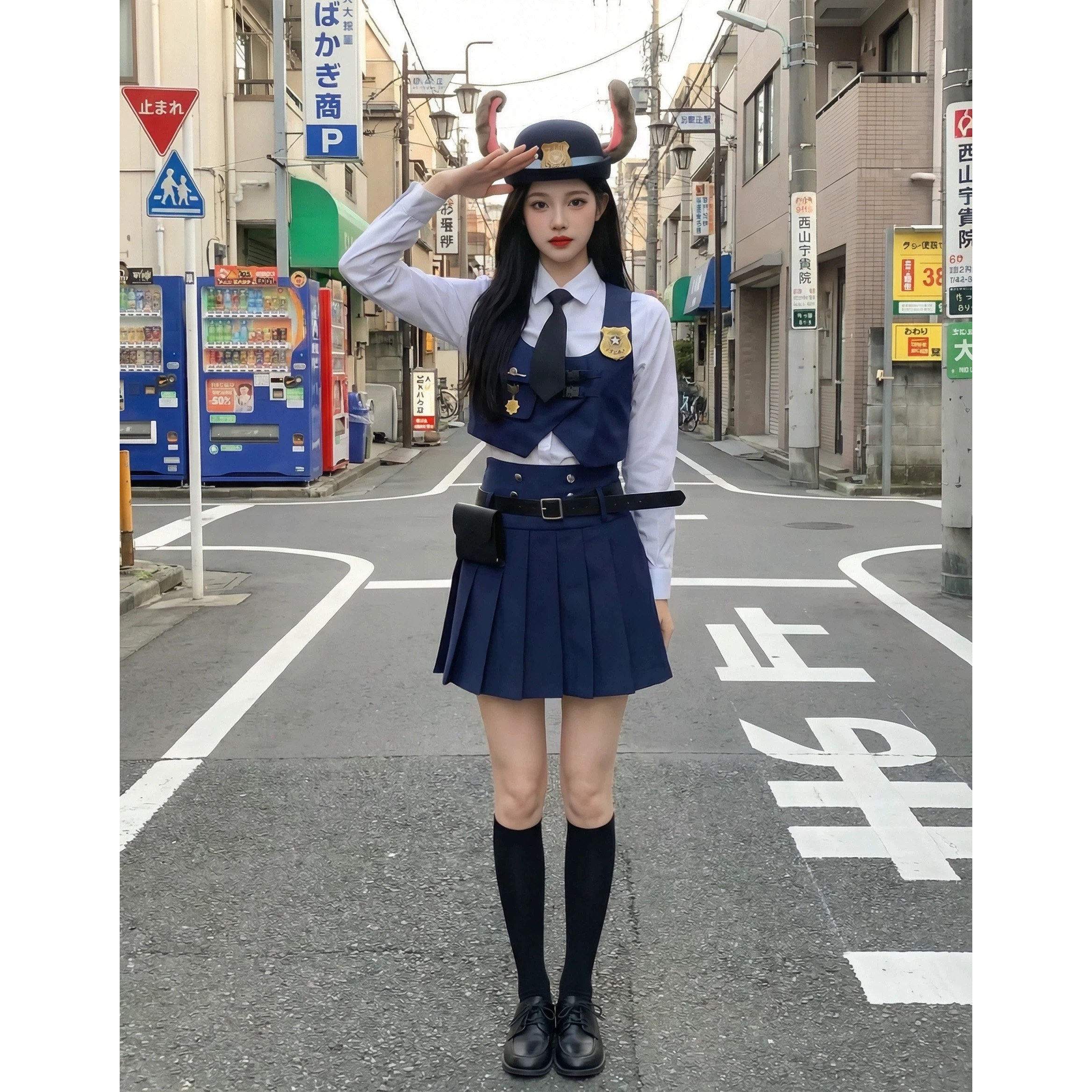 疯狂动物2环球漫展影城迪士尼穿搭兔子女警官衣服朱迪cos成人套装