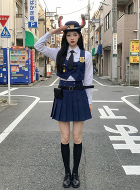 疯狂动物2环球漫展影城迪士尼穿搭兔子女警官衣服朱迪cos成人套装