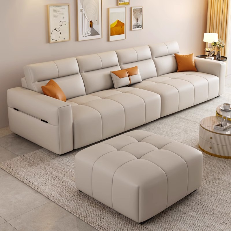 HTL意式真皮沙发现代简约