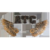 工业风墙面装 饰品酒吧餐厅创意复古立体金L属翅膀背景墙壁铁艺挂