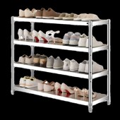 子置物架 柜T宿舍鞋 不锈钢鞋 架简易出租屋室外省空间收纳架儿童鞋