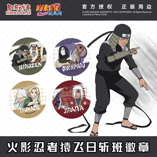 漫玩社 火影忍者 正版周边 20周年徽章 猿飞日斩班吧唧