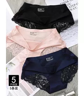 5pcs Women Underwear plus size Panties G-String Sexy Thongs