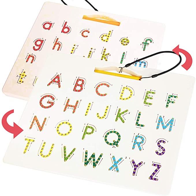 2 In 1 Magnetic Drawing Board toys Alphabet Letter Tracing B