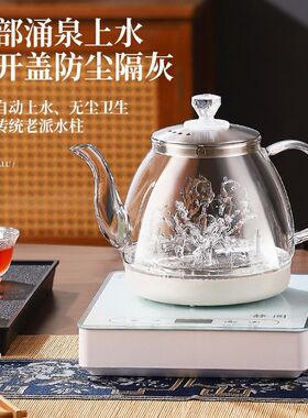 静阁家用小型烧水壶自动上水电热水壶保温底部抽水泡茶专用壶单炉