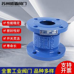 中核苏阀SUFA苏阀球磨铸铁高性能喷塑消声止回阀H41X-16Q
