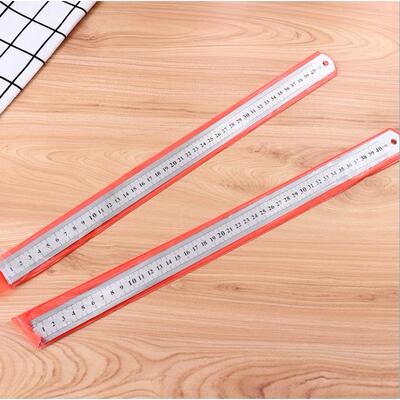 不锈钢直尺 1米钢尺 加厚钢板尺子150 300 500 600 1000mm钢直尺