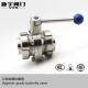 304不锈钢卫生食品级外丝螺纹蝶阀手动外螺纹蝶阀快开丝扣阀门DN
