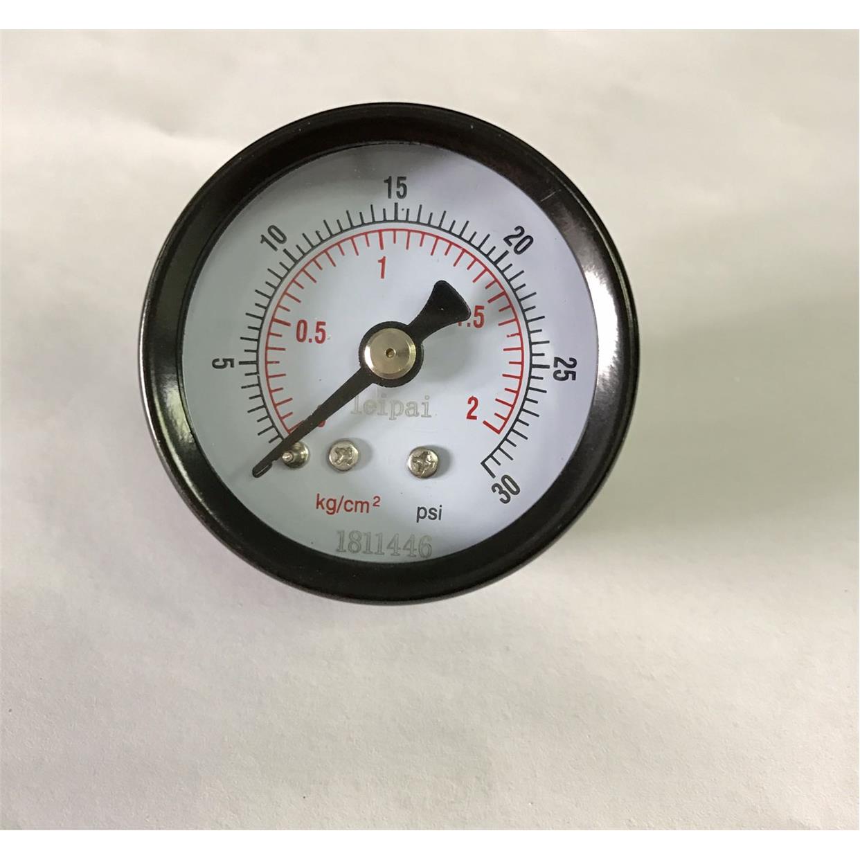 2kg/cm2压力表 30psi 轴向压力表 直径40mm 轴向气压表 螺纹pt1/8