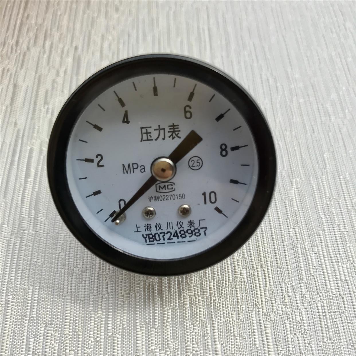 压力表 轴向无边 直径40MM 螺纹M10X1 压力0-10MPA 100KG 100BAR