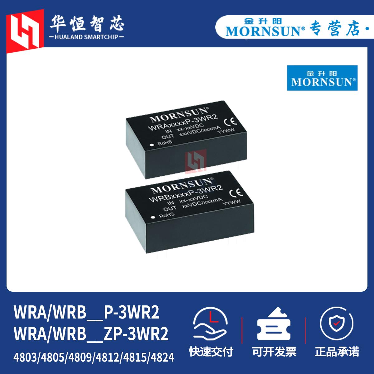 WRA/WRB4803/4805/4812/4815/4824ZP-3WR2金升阳P电源模块DCDC