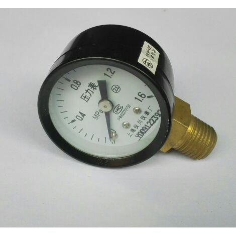 上海仪川 直径40毫米压力表 立式 压力0-1.6mpa 螺纹pt1/4 y-40