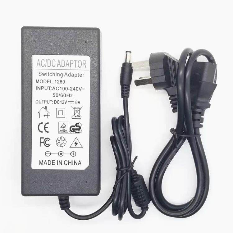 12V6A典籍笔记本电脑一体机电源适配器通用电视显示器监控LED灯带