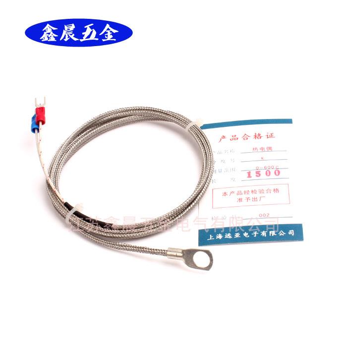 K型贴片式表面端面热电偶冷压鼻探头Pt100温度传感器圆孔测温探头