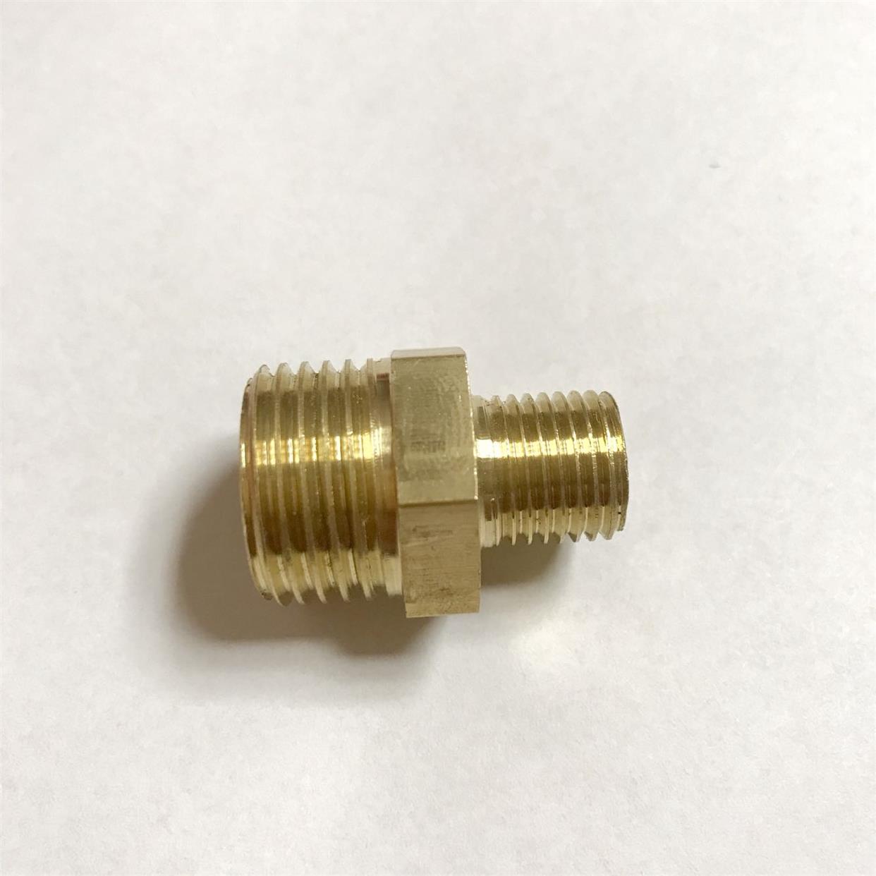 1/4-1/2 大小头 异径双外丝铜接头 两分变四分 G1/4-G1/2 双外丝