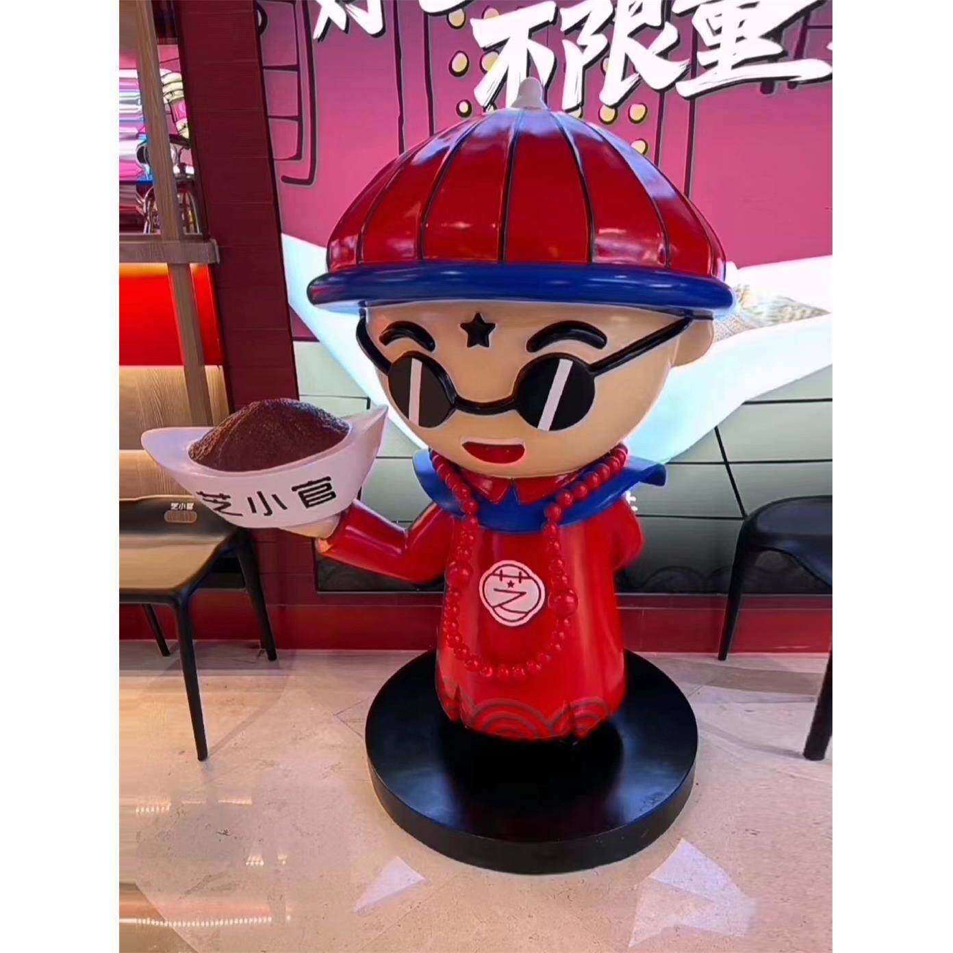 户外玻璃钢卡通雕塑人物雕塑定制美陈商业街卡通公仔大型装饰摆件