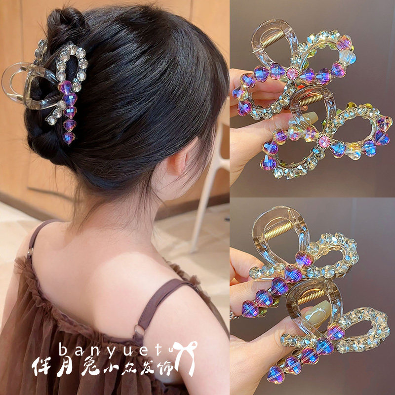 伴月兔儿童轻奢重工蝴蝶抓夹高级感水钻鲨鱼夹时尚小女孩气质发卡,童装/婴儿装/亲子装,发饰,淘宝优惠券,粉丝福利购,淘宝优惠卷